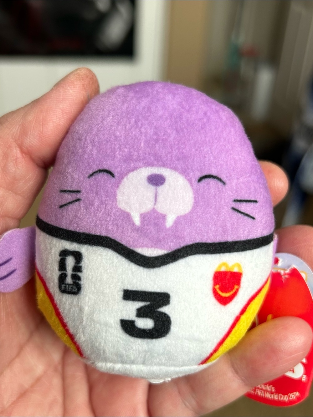Squishmallows McDonald’s Winnie the Walrus FIFA World Cup Happy Meal Toy